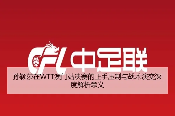 孙颖莎在WTT澳门站决赛的正手压制与战术演变深度解析意义